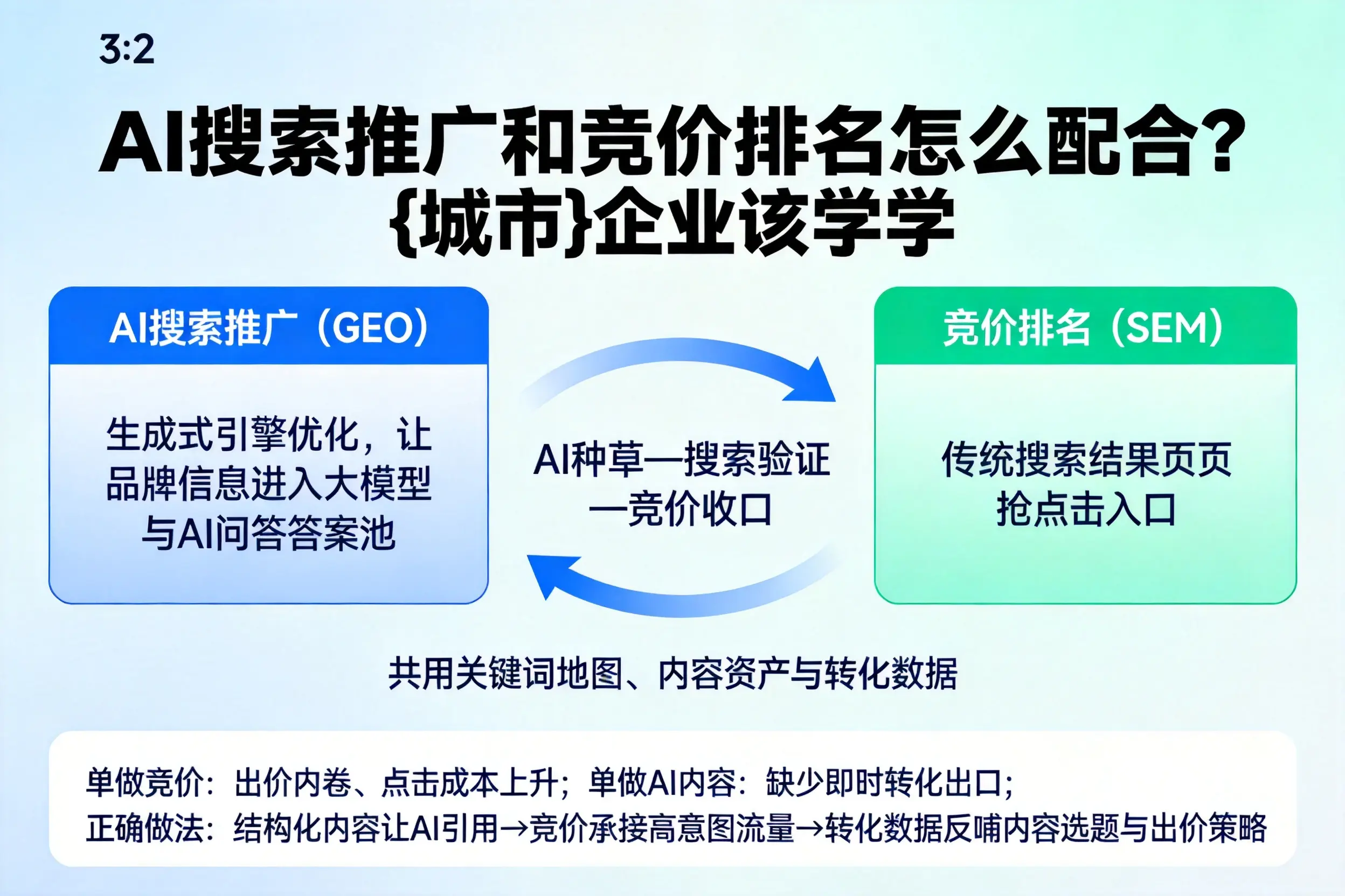 AI搜索推广和竞价排名怎么配合?果洛企业该学学