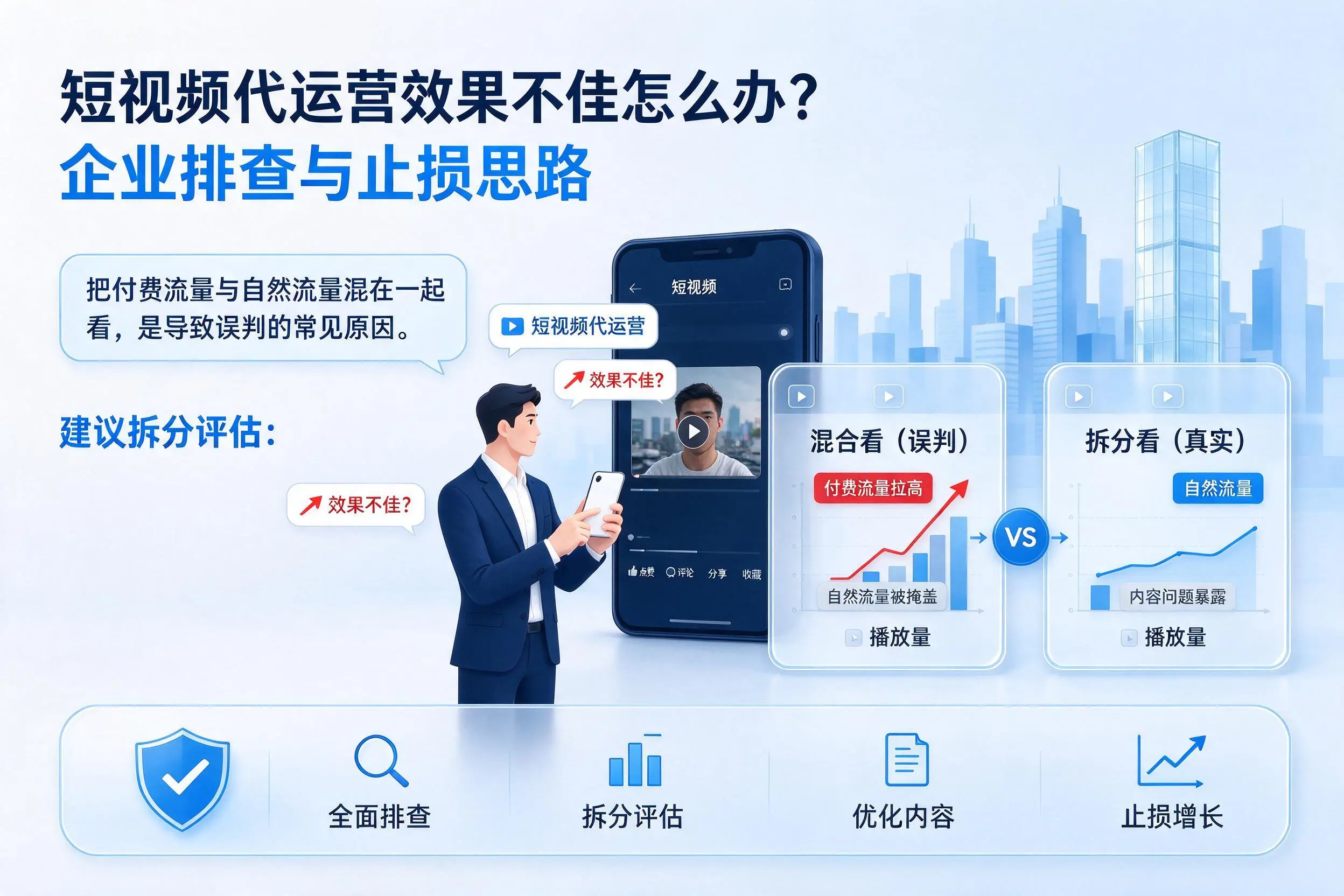 短视频代运营效果不佳怎么办？果洛企业排查与止损思路