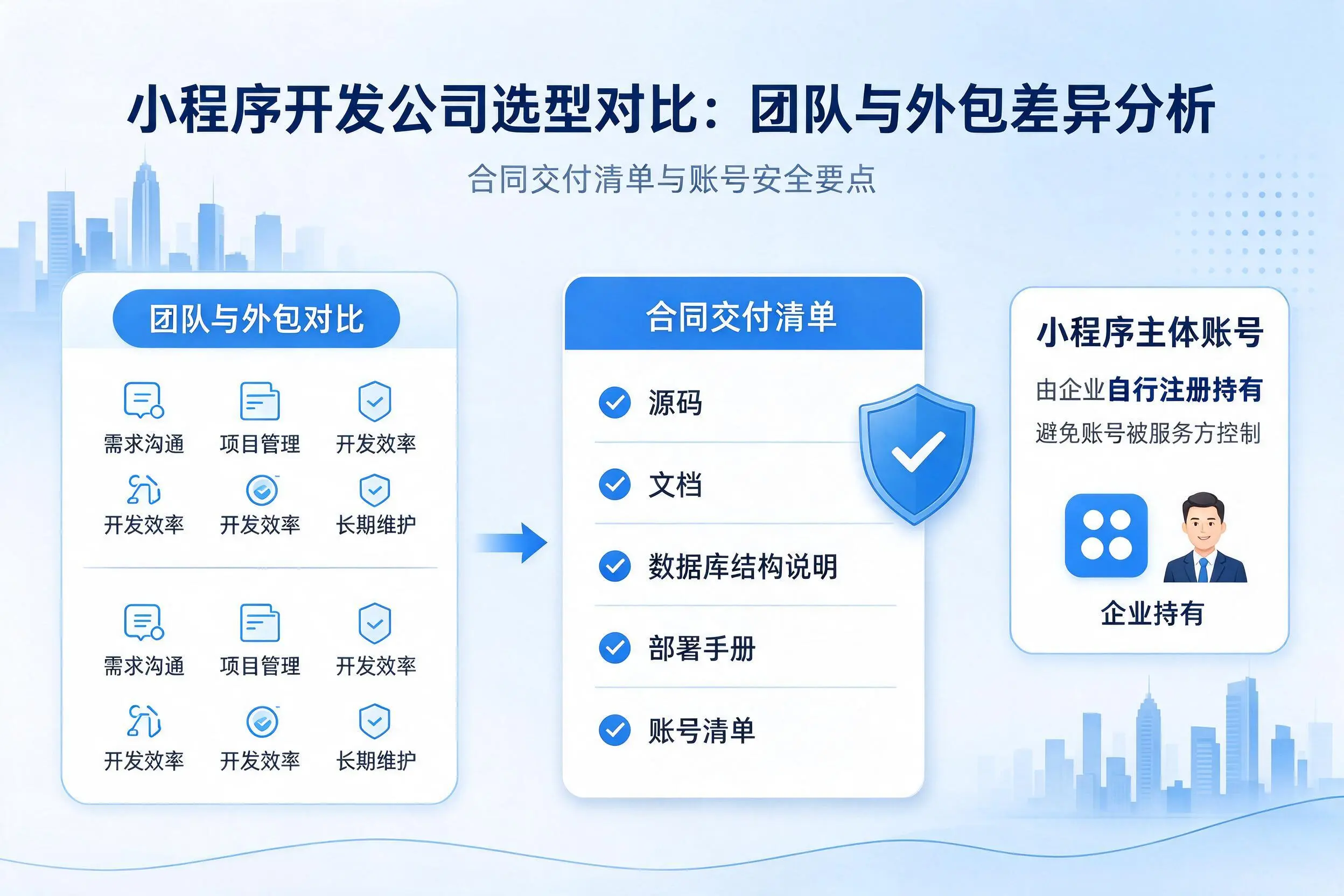 果洛小程序开发公司选型对比:团队与外包差异分析