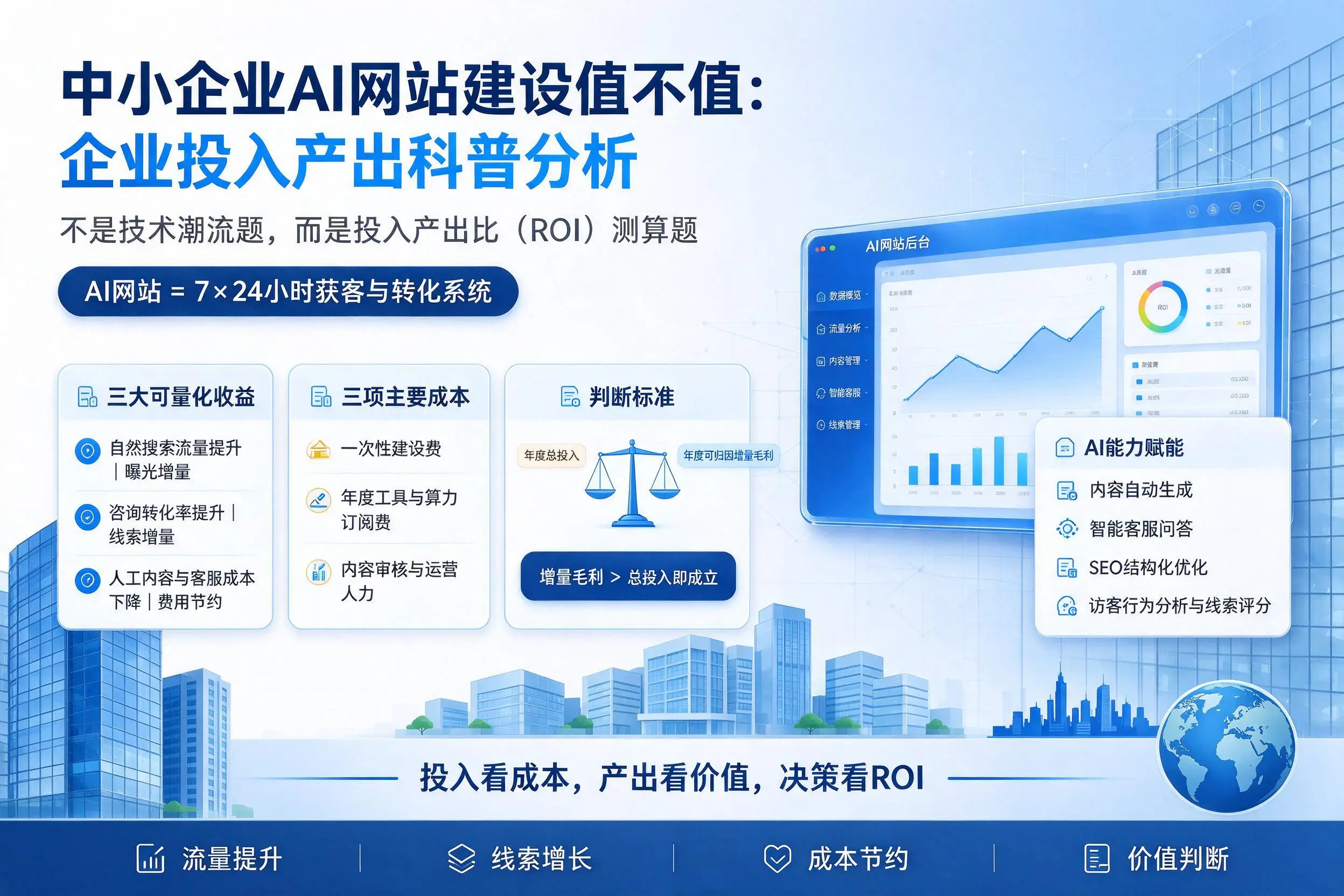 中小企业AI网站建设值不值：果洛企业投入产出科普分析