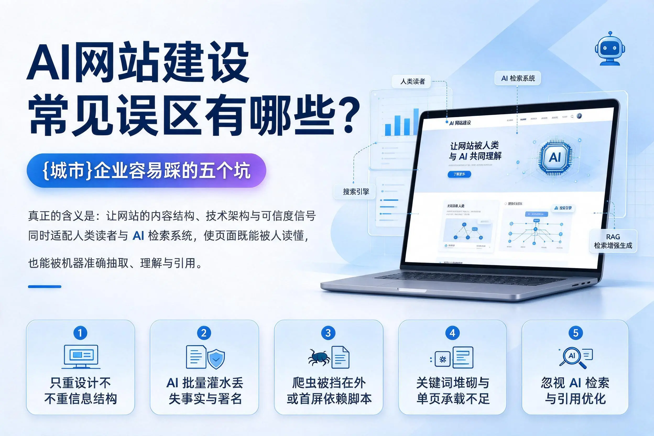 AI网站建设常见误区有哪些？果洛企业容易踩的五个坑