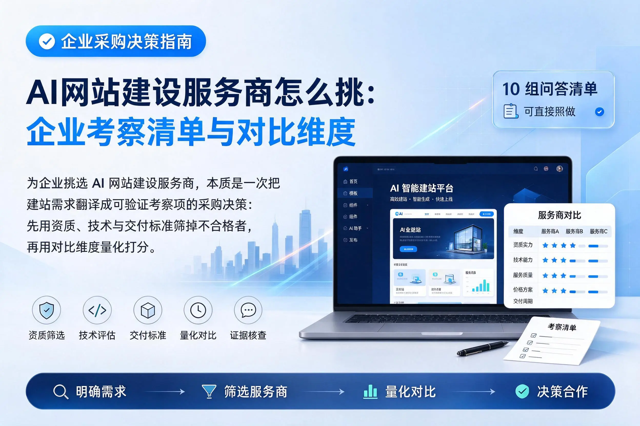 AI网站建设服务商怎么挑：果洛企业考察清单与对比维度