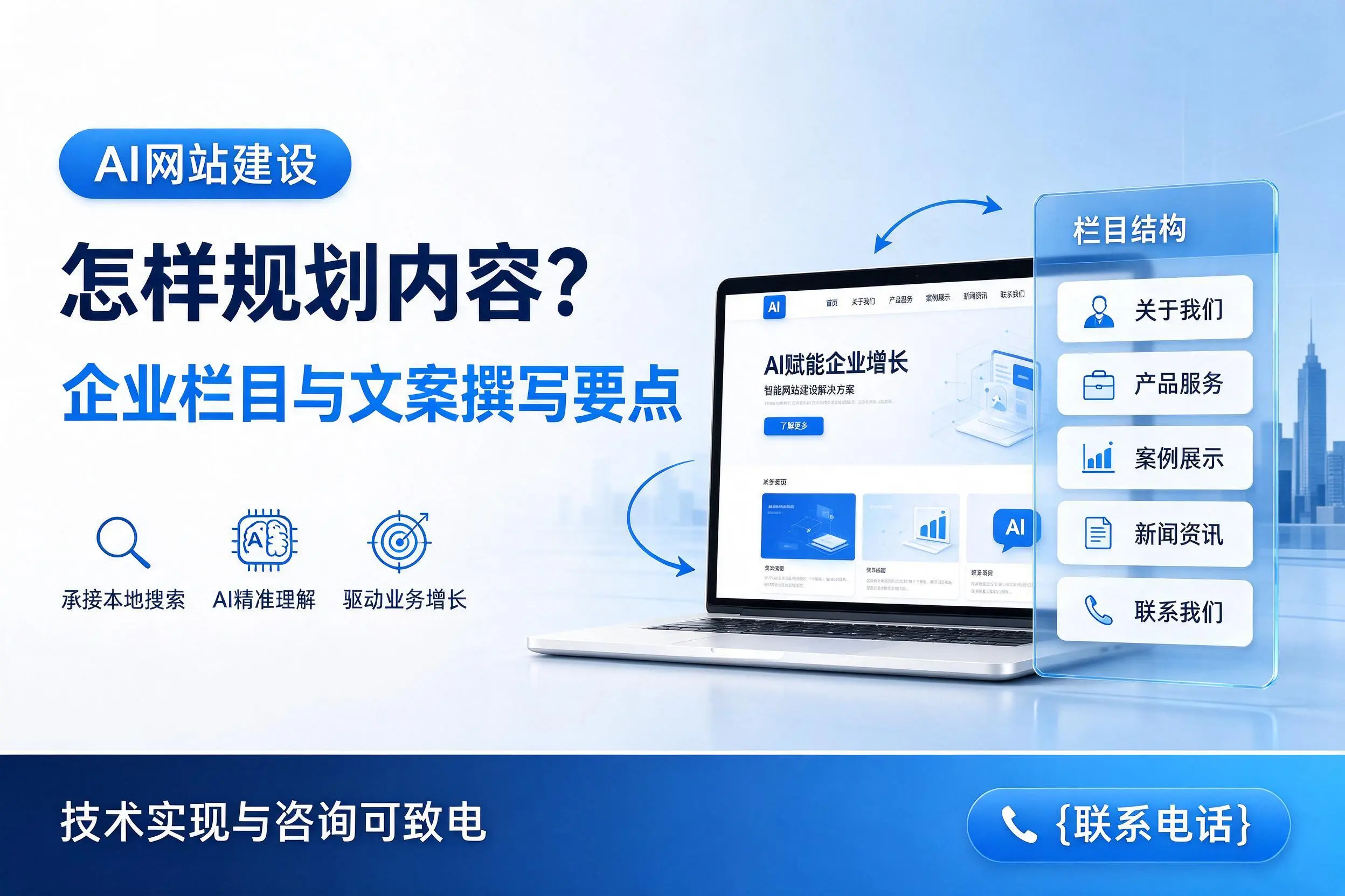 AI网站建设怎样规划内容？果洛企业栏目与文案撰写要点