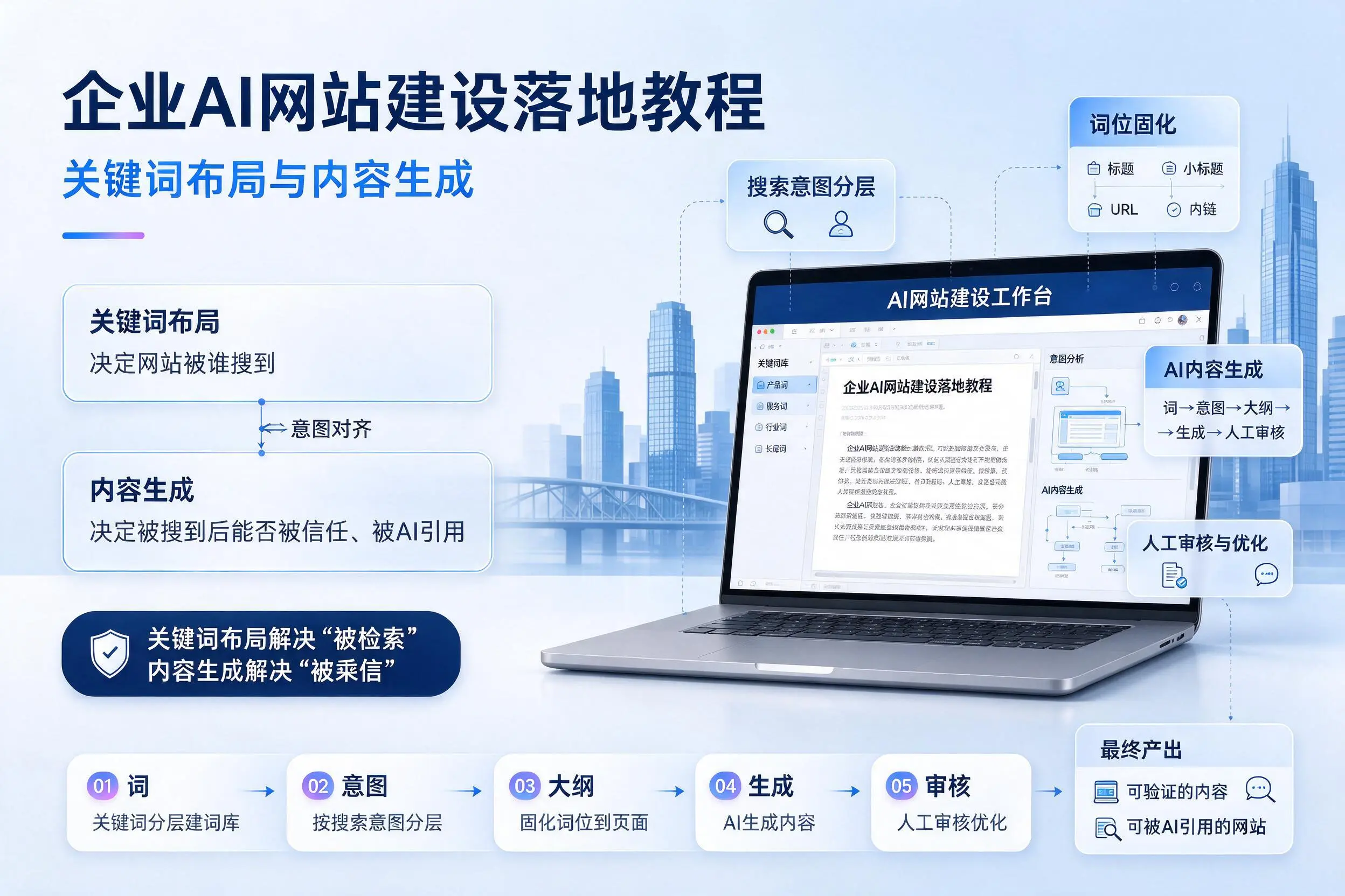 果洛企业AI网站建设落地教程：关键词布局与内容生成