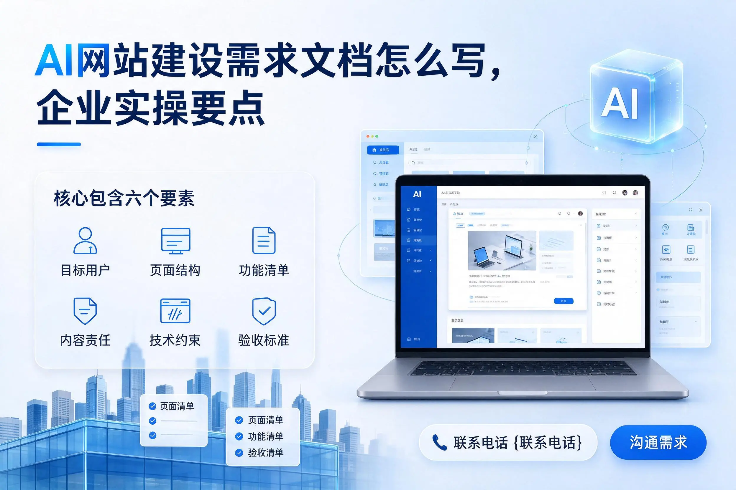 AI网站建设需求文档怎么写，果洛企业实操要点