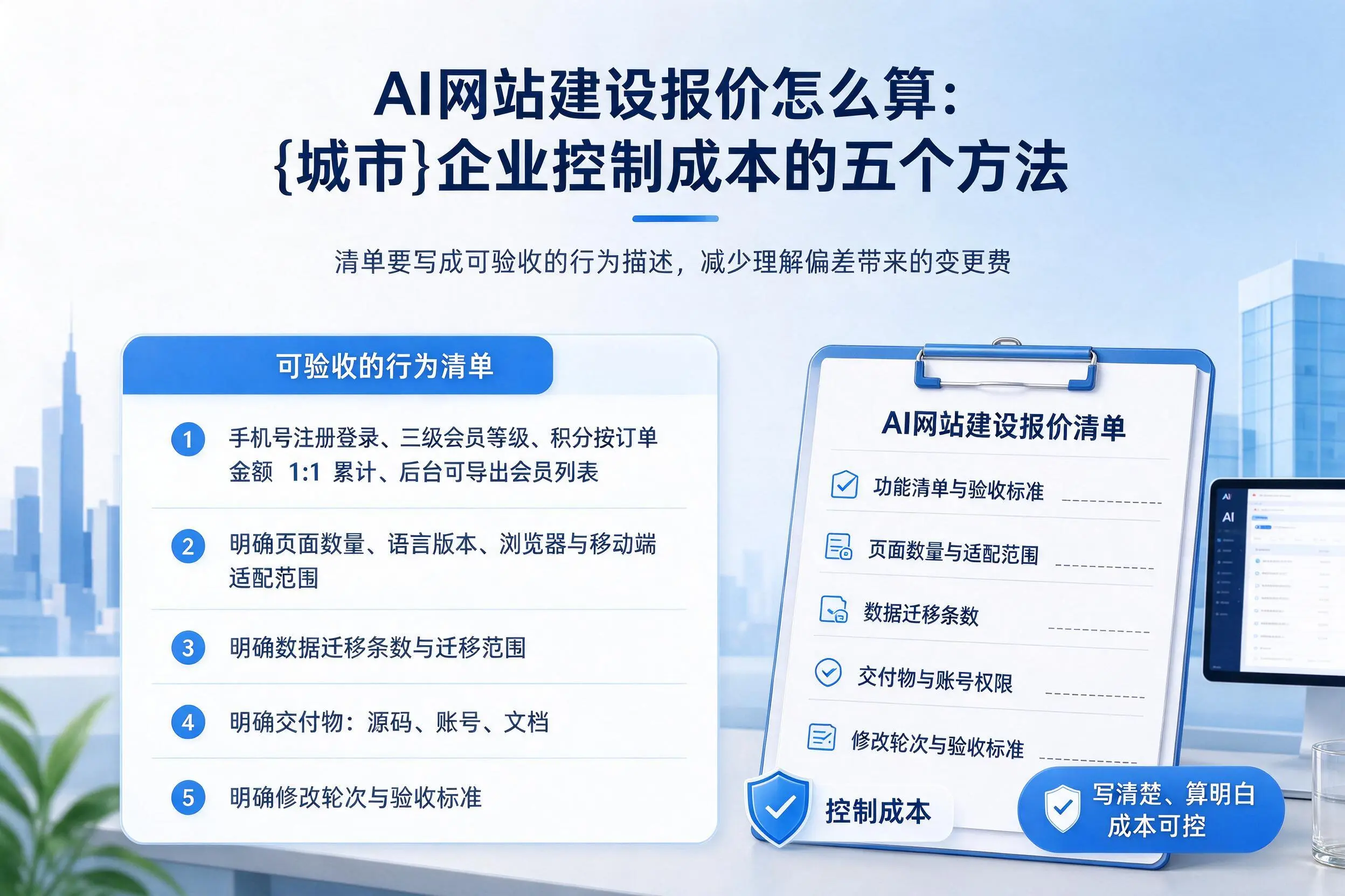AI网站建设报价怎么算：果洛企业控制成本的五个方法