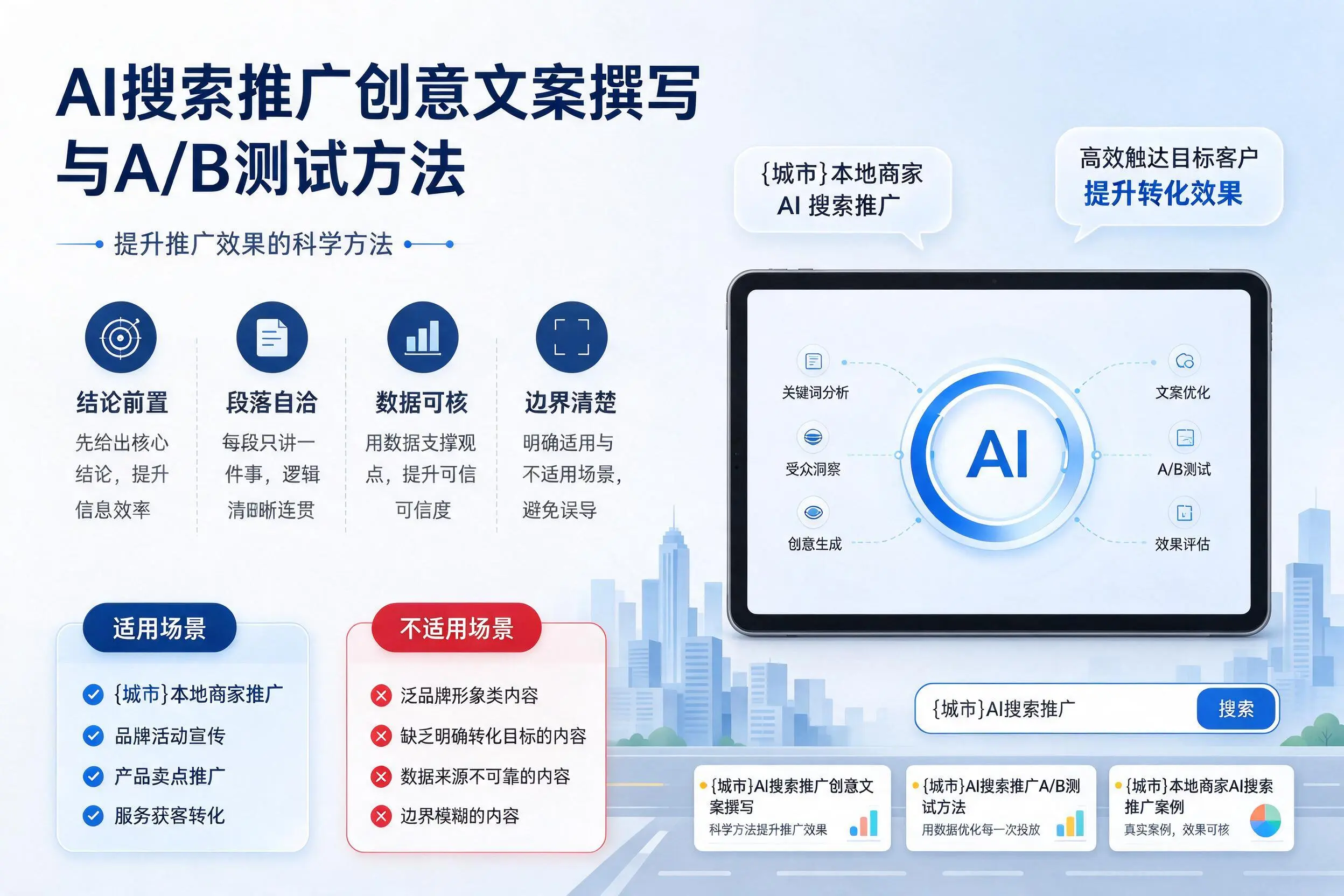 果洛AI搜索推广创意文案撰写与A/B测试方法